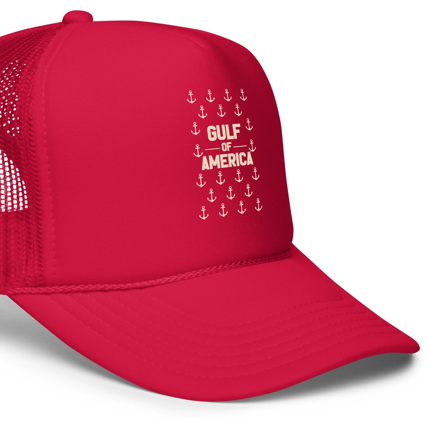 Gulf of America - Sea of Anchors Hat – Premium Foam Trucker Cap - Summer - Beach - USA - Patriotic - 4th of July - Gulf of America®