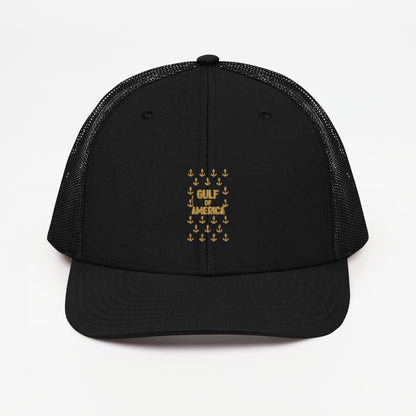Gulf of America - Sea of Anchors Hat – Premium Modern Trucker Cap - Summer - Beach - USA - Patriotic - 4th of July - Gulf of America®