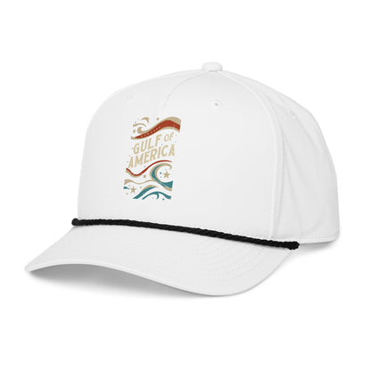 Gulf of America - Streamers and Stars Hat – Premium Classic Rope Cap - Summer - Beach - USA - Patriotic - 4th of July - Gulf of America®
