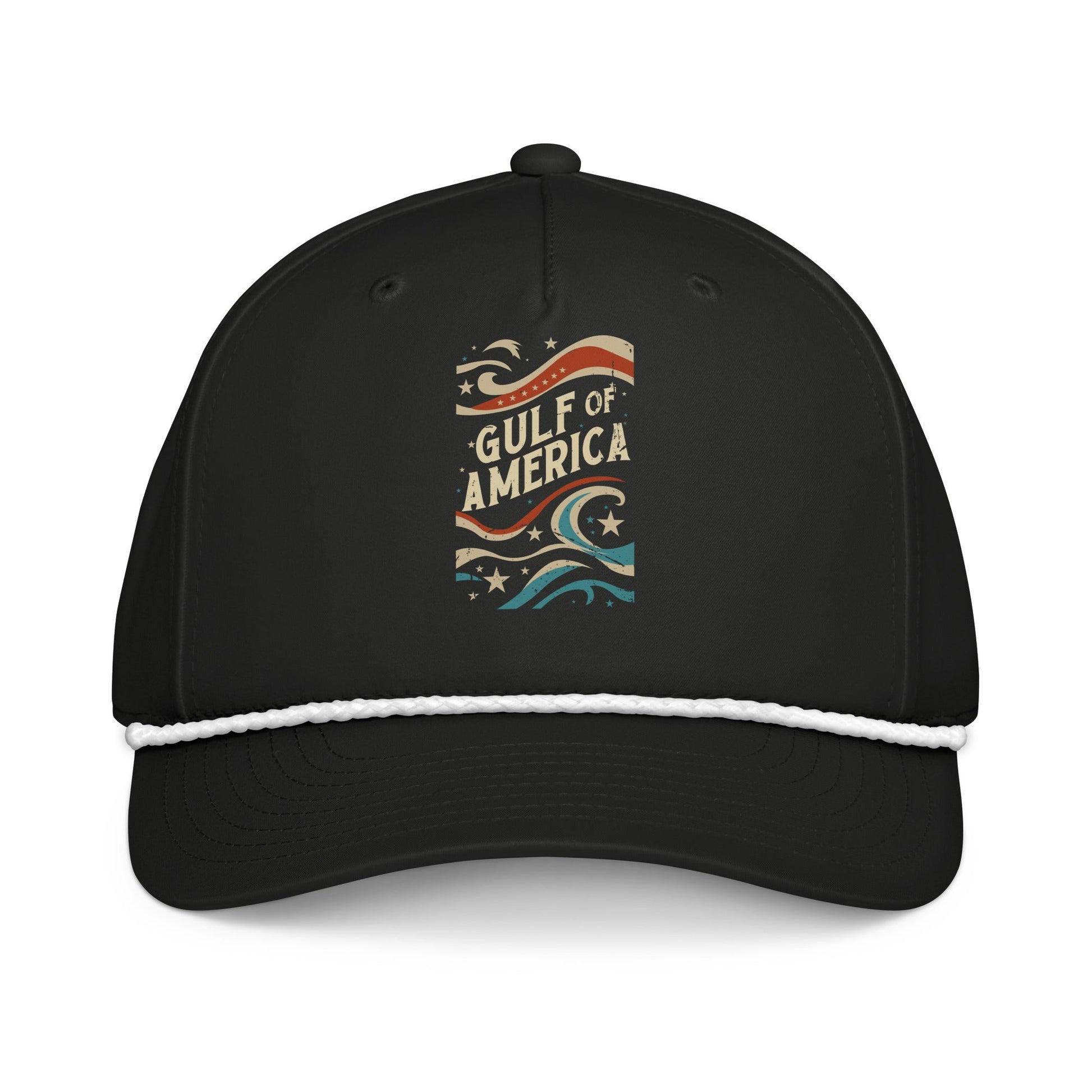 Gulf of America - Streamers and Stars Hat – Premium Classic Rope Cap - Summer - Beach - USA - Patriotic - 4th of July - Gulf of America®