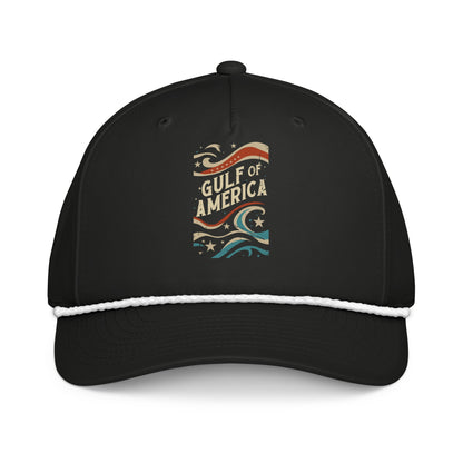 Gulf of America - Streamers and Stars Hat – Premium Classic Rope Cap - Summer - Beach - USA - Patriotic - 4th of July - Gulf of America®