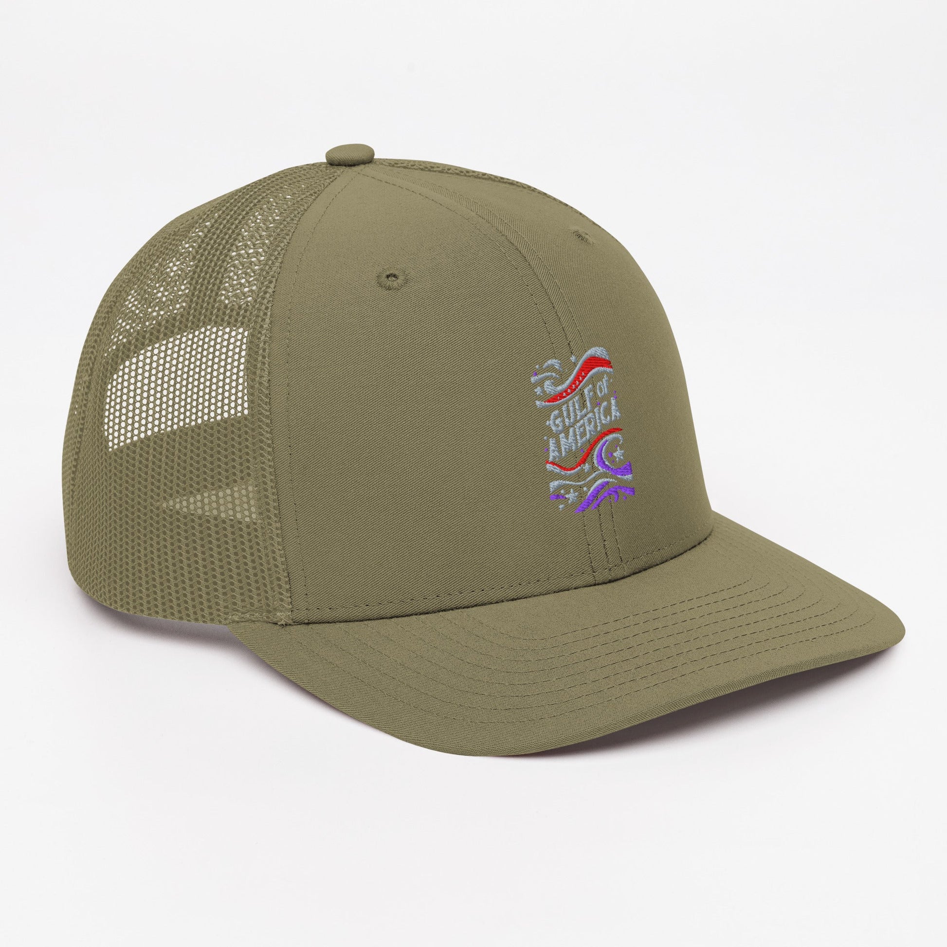 Gulf of America - Streamers and Stars Hat – Premium Modern Trucker Cap - Summer - Beach - USA - Patriotic - 4th of July - Gulf of America®