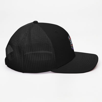 Gulf of America - Streamers and Stars Hat – Premium Modern Trucker Cap - Summer - Beach - USA - Patriotic - 4th of July - Gulf of America®
