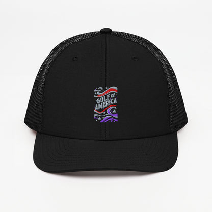Gulf of America - Streamers and Stars Hat – Premium Modern Trucker Cap - Summer - Beach - USA - Patriotic - 4th of July - Gulf of America®