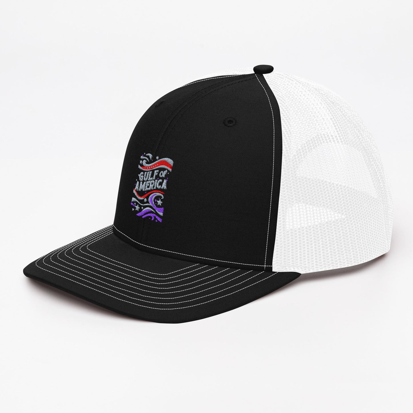 Gulf of America - Streamers and Stars Hat – Premium Modern Trucker Cap - Summer - Beach - USA - Patriotic - 4th of July - Gulf of America®
