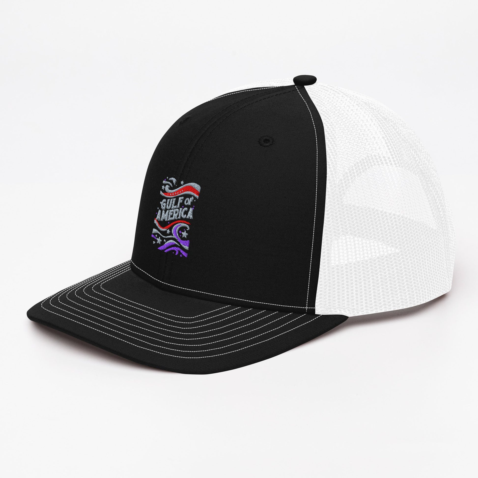 Gulf of America - Streamers and Stars Hat – Premium Modern Trucker Cap - Summer - Beach - USA - Patriotic - 4th of July - Gulf of America®