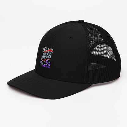 Gulf of America - Streamers and Stars Hat – Premium Modern Trucker Cap - Summer - Beach - USA - Patriotic - 4th of July - Gulf of America®