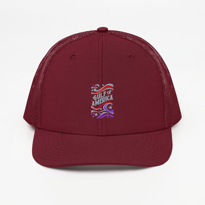 Gulf of America - Streamers and Stars Hat – Premium Modern Trucker Cap - Summer - Beach - USA - Patriotic - 4th of July - Gulf of America®