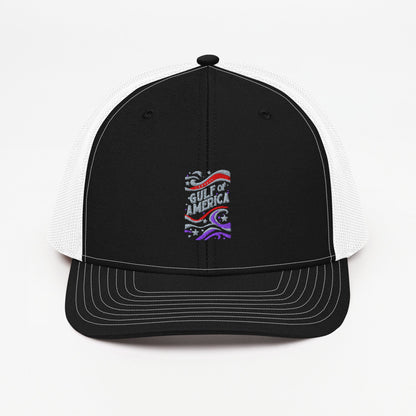 Gulf of America - Streamers and Stars Hat – Premium Modern Trucker Cap - Summer - Beach - USA - Patriotic - 4th of July - Gulf of America®