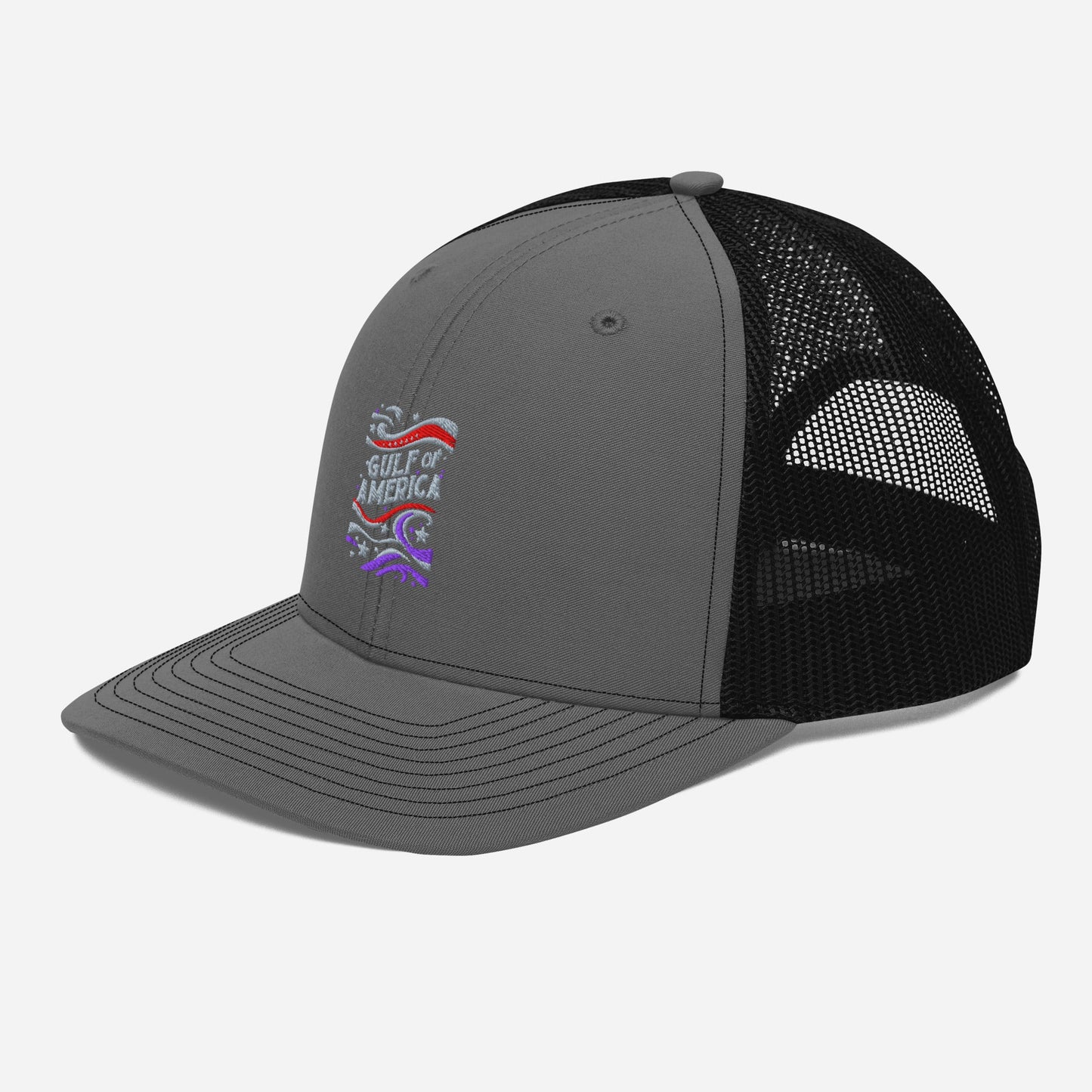 Gulf of America - Streamers and Stars Hat – Premium Modern Trucker Cap - Summer - Beach - USA - Patriotic - 4th of July - Gulf of America®