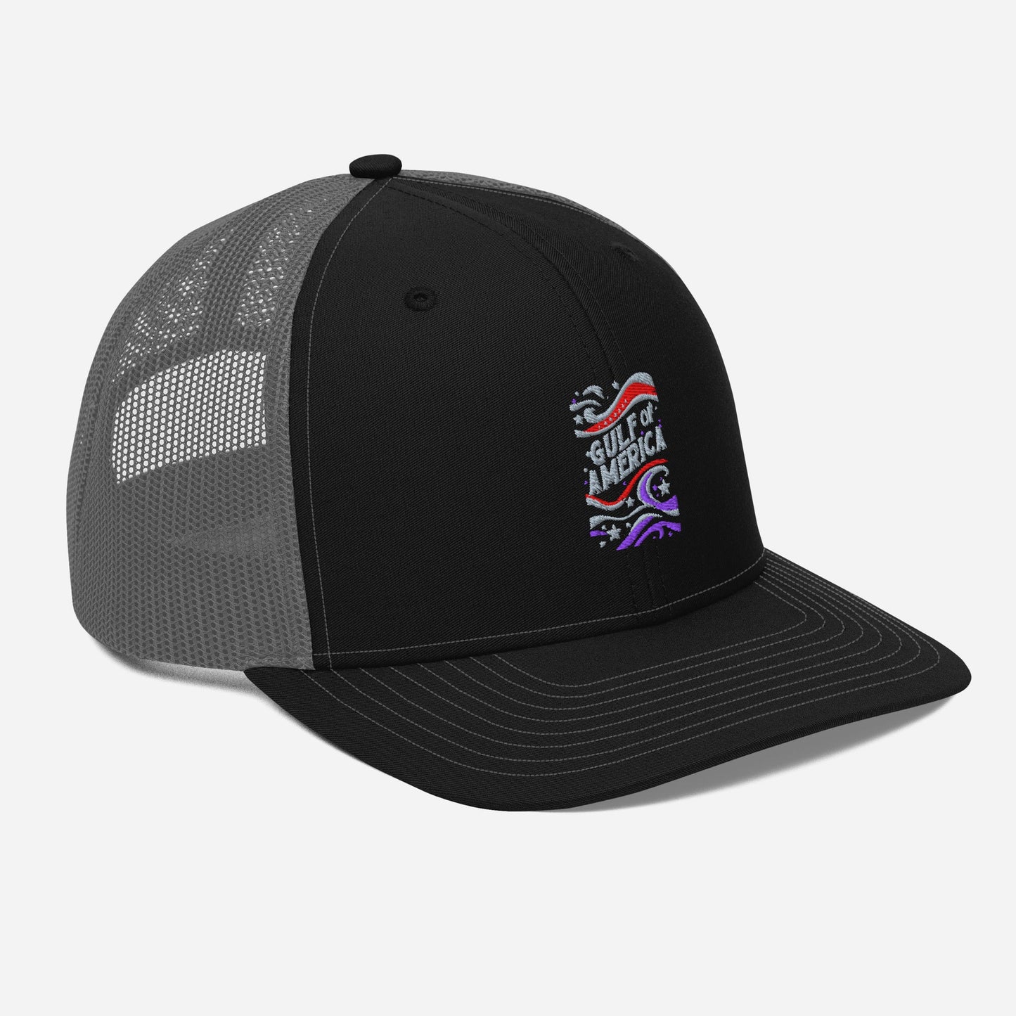 Gulf of America - Streamers and Stars Hat – Premium Modern Trucker Cap - Summer - Beach - USA - Patriotic - 4th of July - Gulf of America®