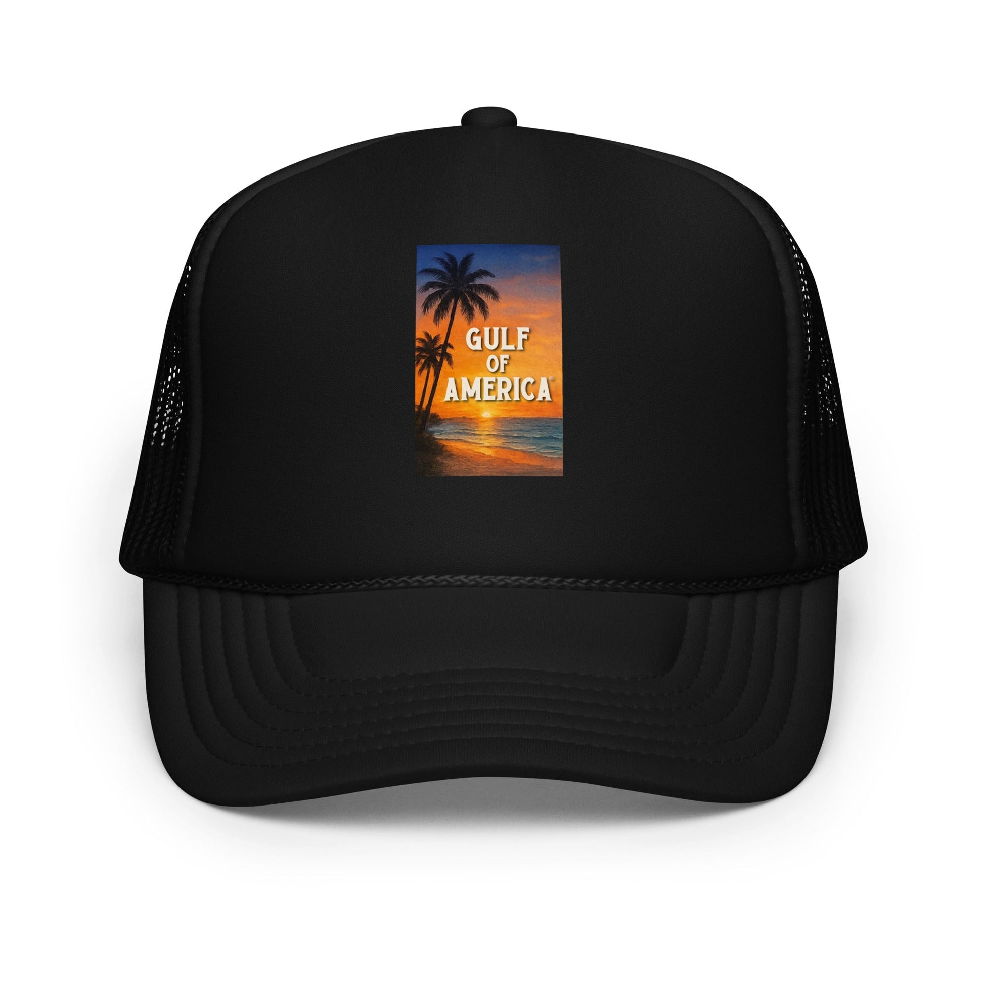 Gulf of America - Sunset Seconds Hat - Premium Foam Trucker Cap - Summer - Beach - USA - Patriotic - 4th of July - Gulf of America®