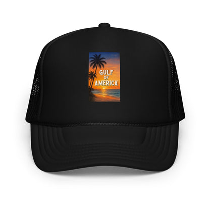 Gulf of America - Sunset Seconds Hat - Premium Foam Trucker Cap - Summer - Beach - USA - Patriotic - 4th of July - Gulf of America®