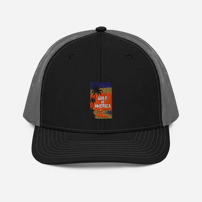 Gulf of America - Sunset Seconds Hat - Premium Modern Trucker Cap - Summer - Beach - USA - Patriotic - 4th of July - Gulf of America®