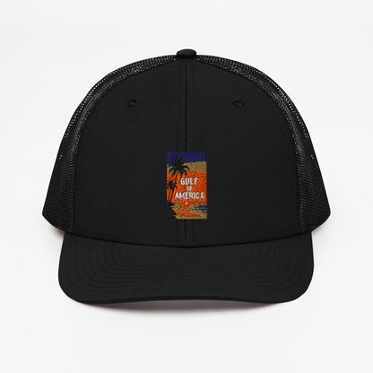 Gulf of America - Sunset Seconds Hat - Premium Modern Trucker Cap - Summer - Beach - USA - Patriotic - 4th of July - Gulf of America®