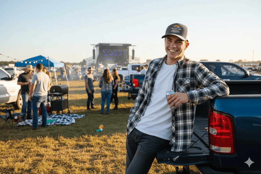 Gulf of America Waves Trucker Men’s Retro Hat – Mesh Back Snapback - Gulf of America®