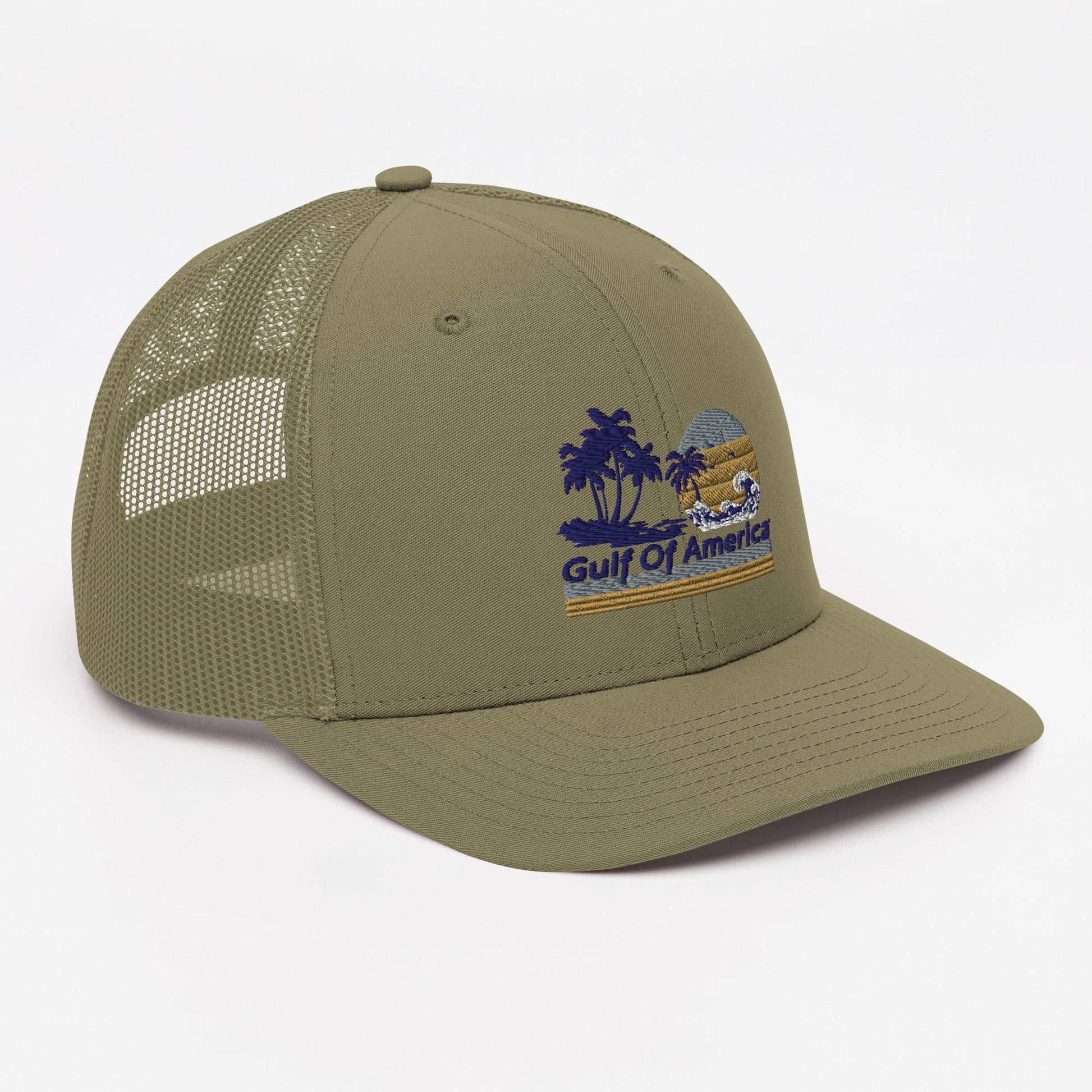 Gulf of America - Wavy Sunset Hat - Premium Modern Trucker Cap - Summer - Beach - USA - Patriotic - 4th of July - Gulf of America®