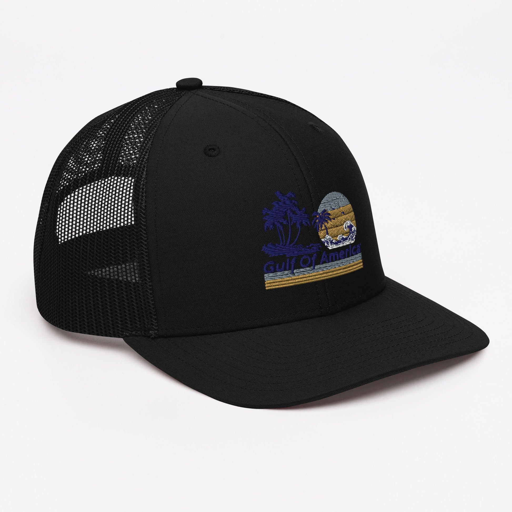 Gulf of America - Wavy Sunset Hat - Premium Modern Trucker Cap - Summer - Beach - USA - Patriotic - 4th of July - Gulf of America®