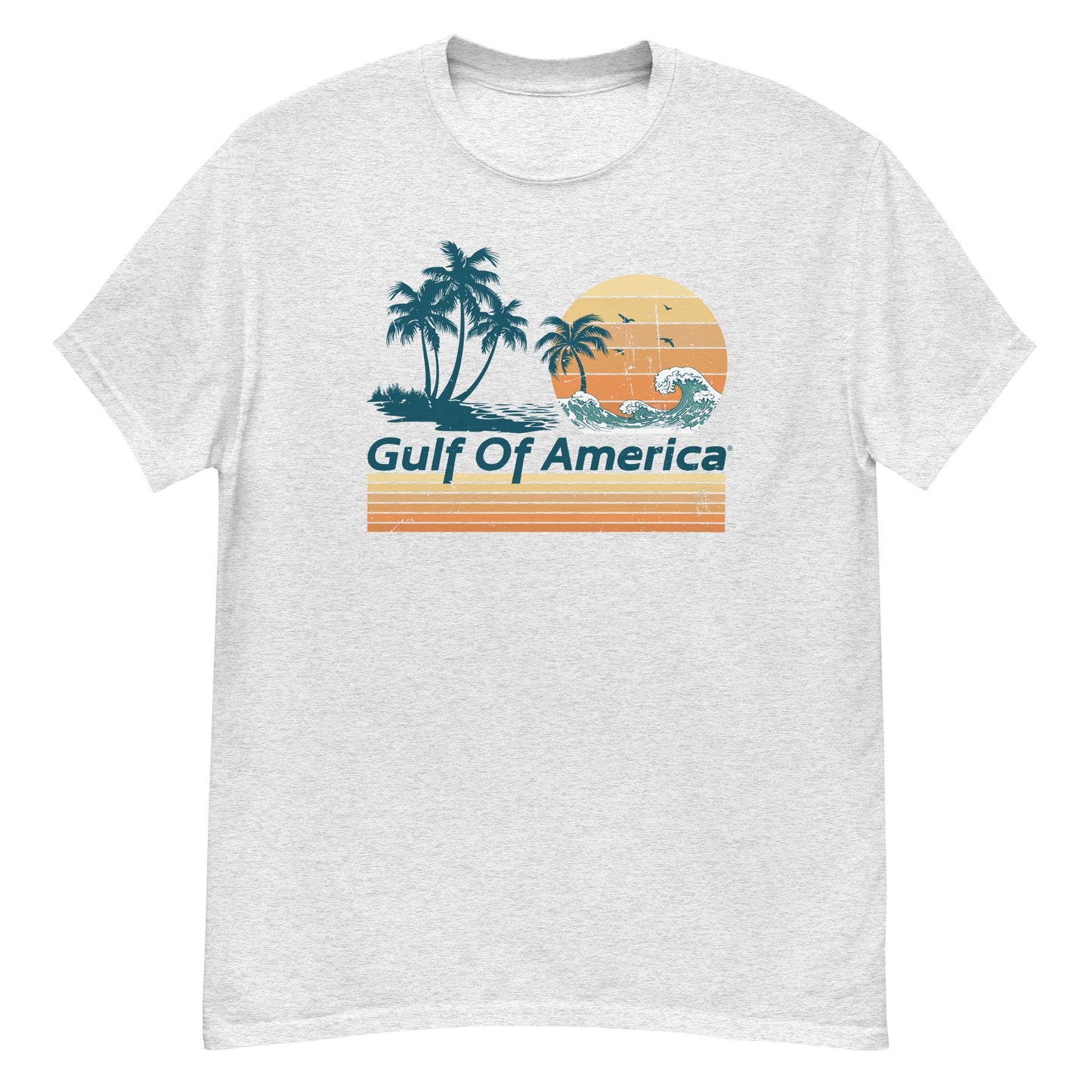 Gulf of America - Wavy Sunset Tee - Premium T Shirt - Summer - Beach - USA - Patriotic - 4th of July - Gulf of America®