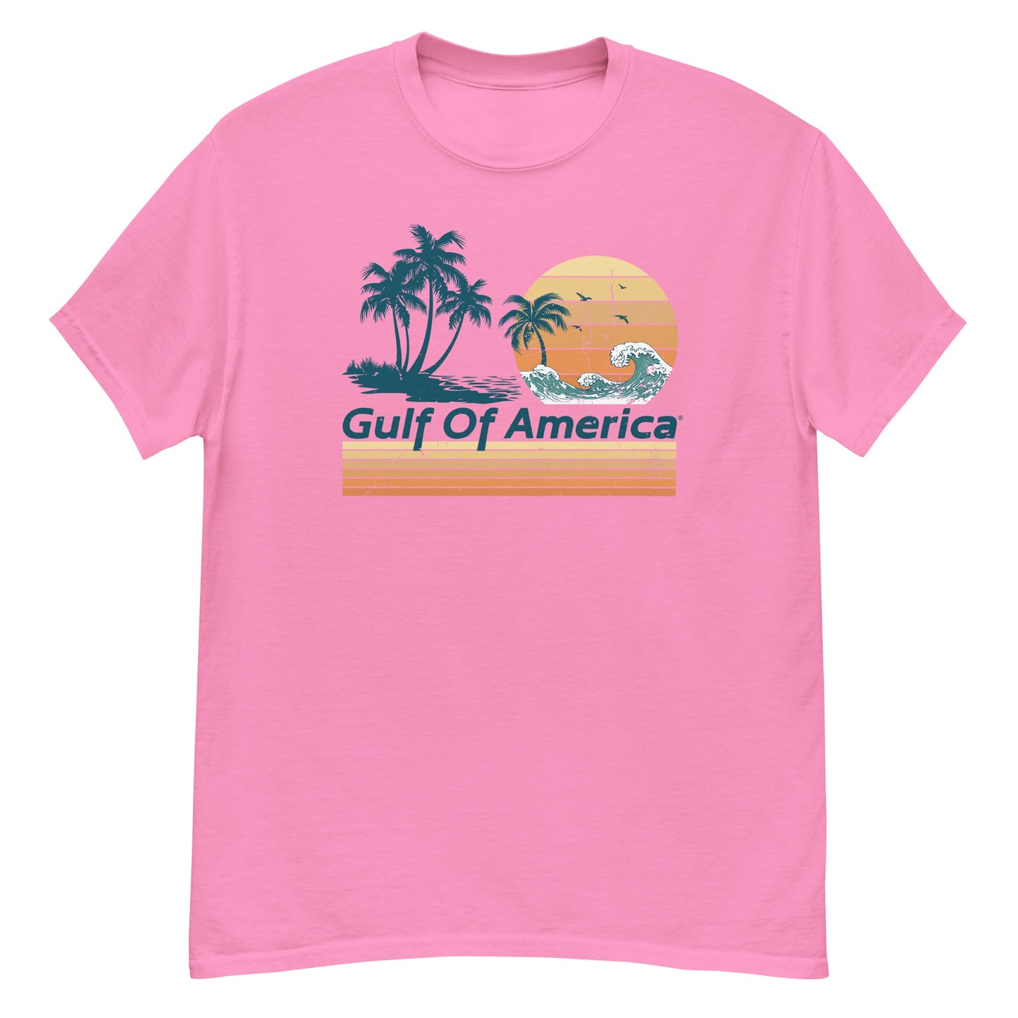 Gulf of America - Wavy Sunset Tee - Premium T Shirt - Summer - Beach - USA - Patriotic - 4th of July - Gulf of America®